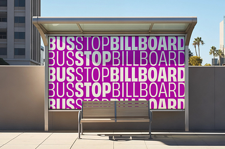 Bus Stop AD Layered PSD Mockup