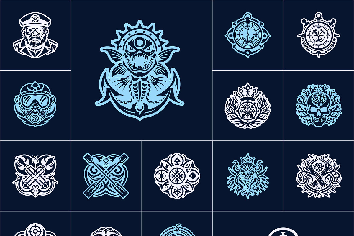 Nautical and Pirate Symbols, a Solid Icon by Creative Stall (Photo 7 of 10)