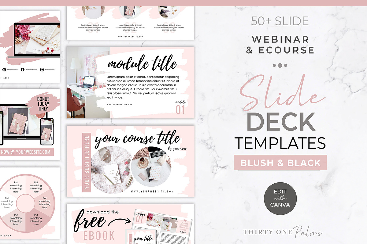Webinar & Course Slide Deck Template, a Magazine Template by Thirty One Palms Studio (Photo 1 of 10)