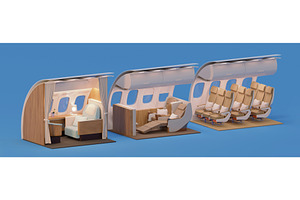 Airplane Interior Cross-section