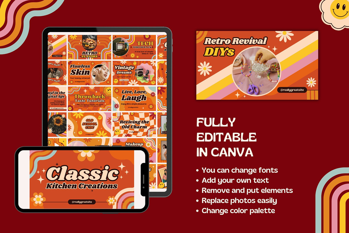 50 Retro Cover Templates Groovy, a Templates & Theme by TemplateCastleStore (Photo 9 of 9)