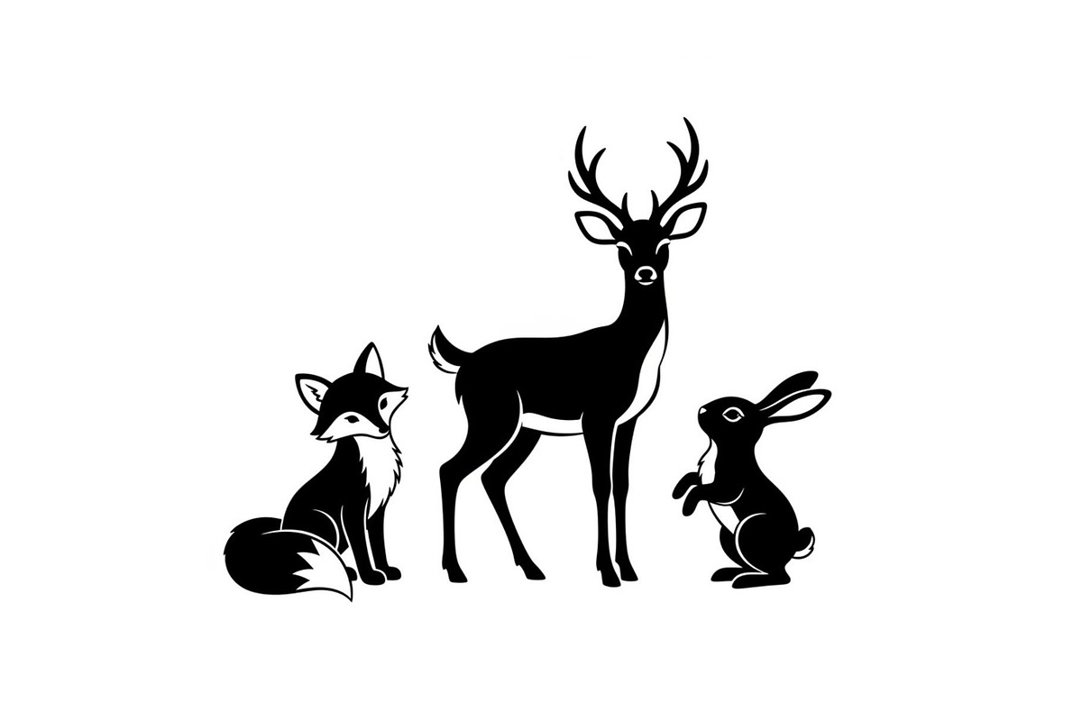 Wildlife Forest Silhouette Vector Bu, an Illustration by Designs_River (Photo 27 of 51)