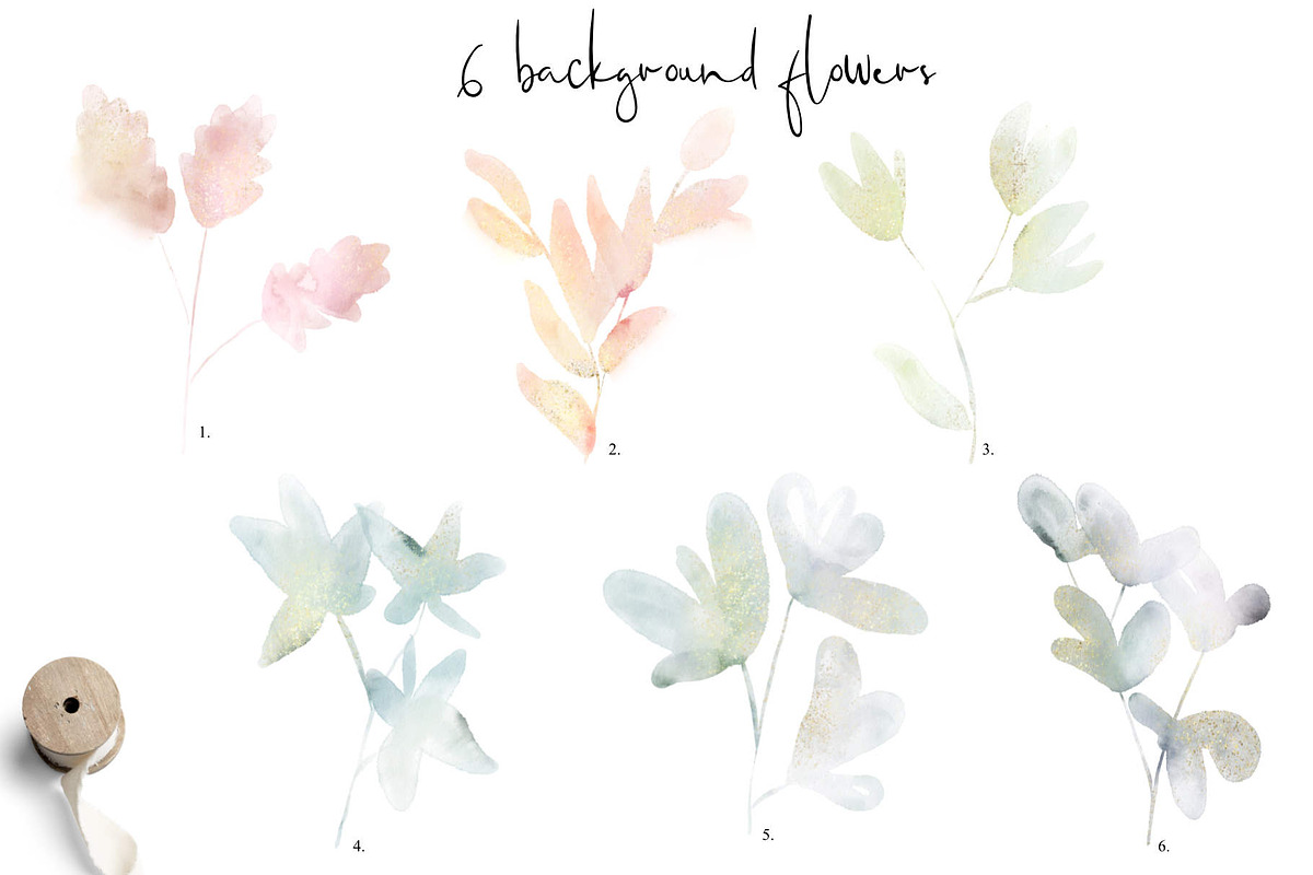 Loose floral & gold glitter, an Illustration by marie dricot (Photo 21 of 21)