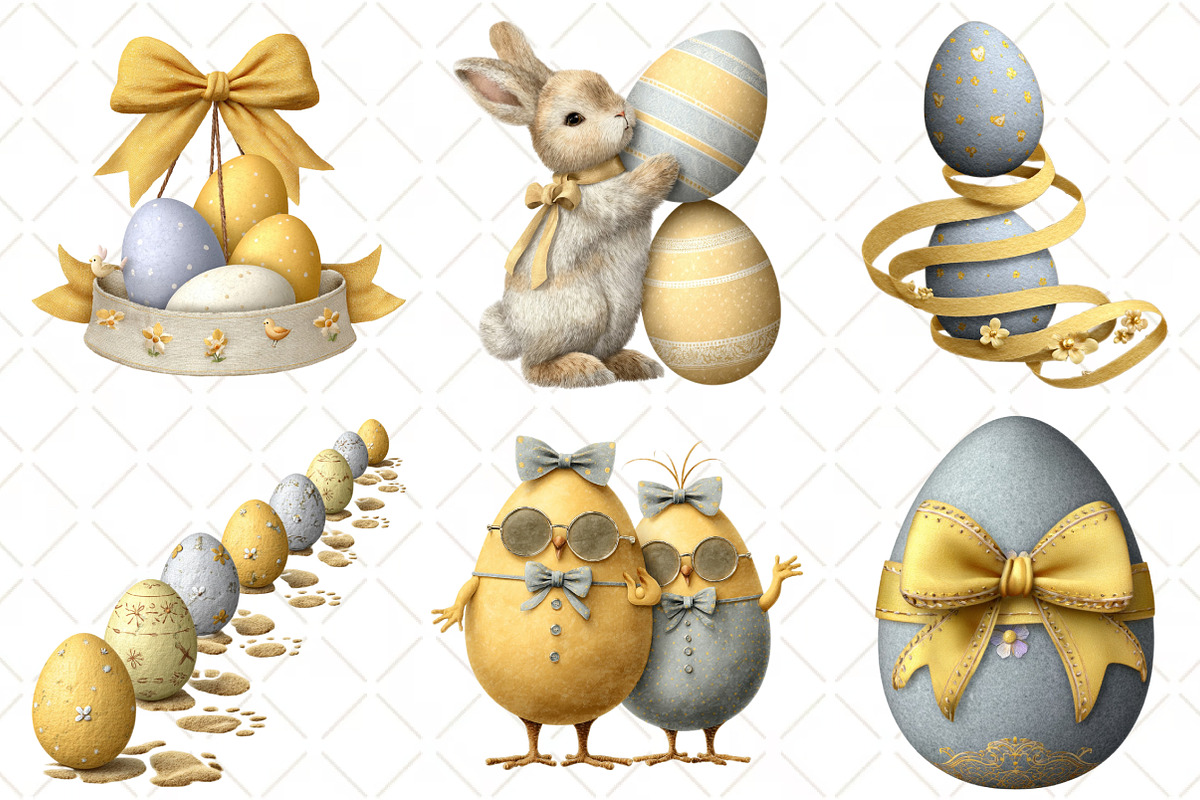 Whimsical Easter Clipart, an Illustration by Black Bird Studio (Photo 2 of 5)