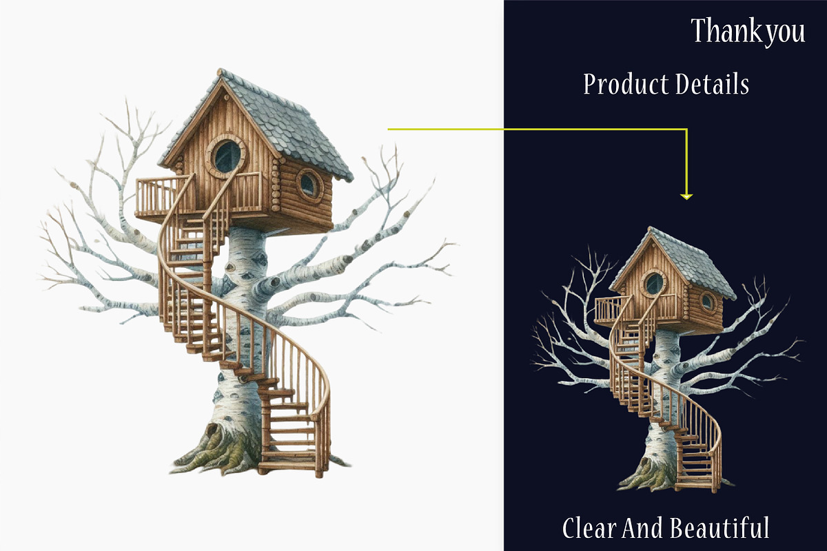 Watercolor Treehouse Sublimation, a Graphic by designcity5 (Photo 4 of 5)