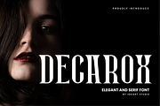 Decarox - Luxury Bold Font, a Serif Font by Iqsiart Studio (Thumbnail 1 of 7)