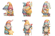 Whimsical Quirky Gnome Clipart, an Illustration by CraftArtStudio (Thumbnail 5 of 6)
