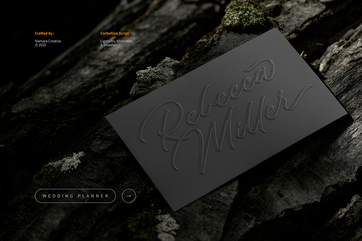 Corbellion - Elegant Script Font, a Script Font by Namara Creative Studio (Photo 13 of 14)