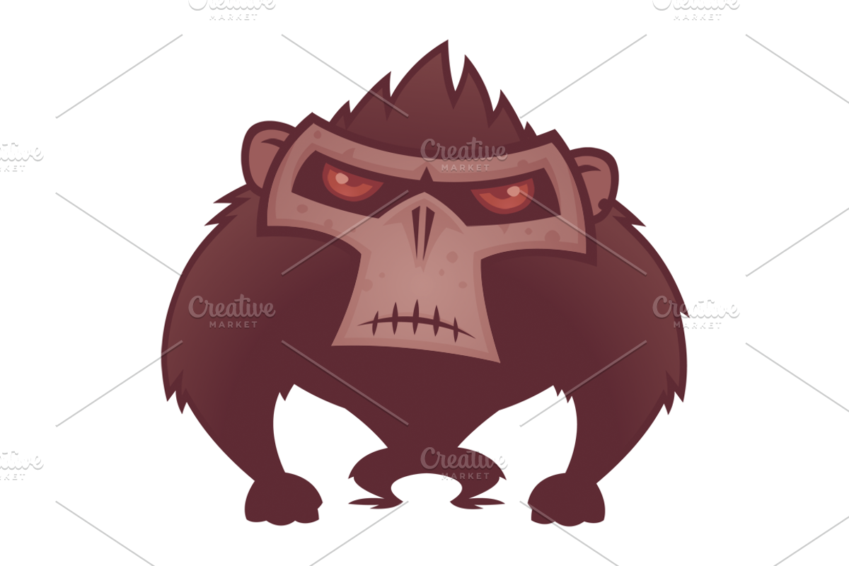 Angry Ape, an Animal Illustration by Schwegel Illustration