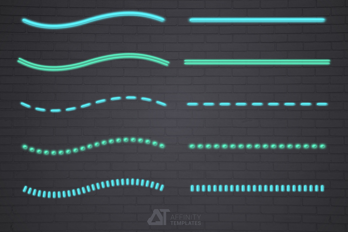 Neon Brush Pack Affinity Designer, a Brush Add-On by Affinity Templates (Photo 6 of 7)