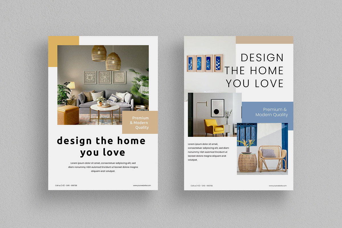 Interior and Architecture Flyer, a Brochure Template by SLAB! Design