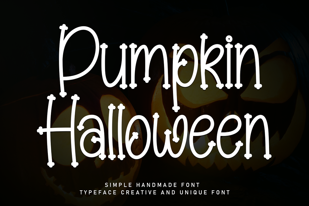 Pumpkin Halloween | Script Font, a Script Font by Scratchones (Photo 1 of 8)