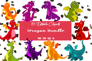 Dragon Clipart Set