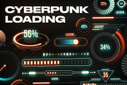 Cyberpunk Loading Progress Bars, an Object Graphic by Pixflow (Thumbnail 1 of 5)
