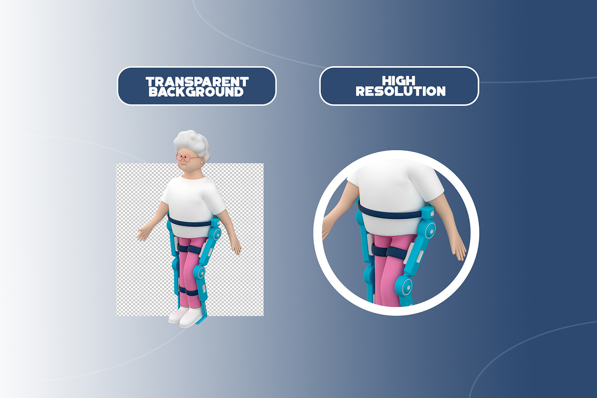 Lifestyle Of A Modern Elderly People, a Characters & Person 3D Model by Artem Varnitsin (Photo 3 of 3)