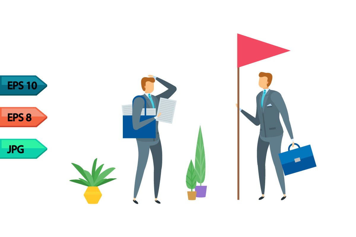 Vector business character poses set, an Object Graphic by julia_musdotter (Photo 4 of 11)