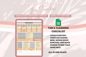 Cleaning Checklist For Families