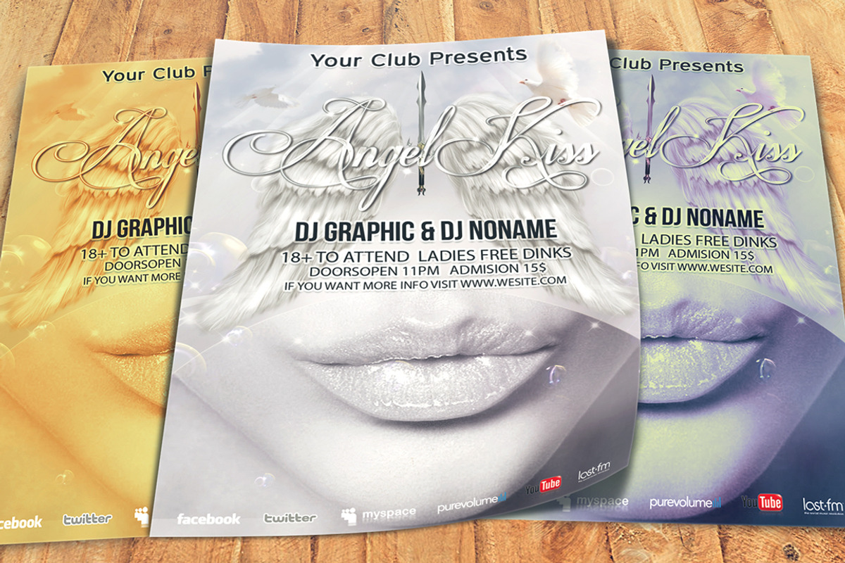Angel Kiss Party Flyer, a Flyer Template by Arys Design (Photo 1 of 6)