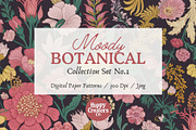 Moody Botanical Digital Paper Pack, a Pattern Graphic by Happy Creators Co. (Thumbnail 7 of 7)