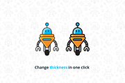 6 Cute Robot Characters, an Animal Illustration by Manudesign (Thumbnail 4 of 4)