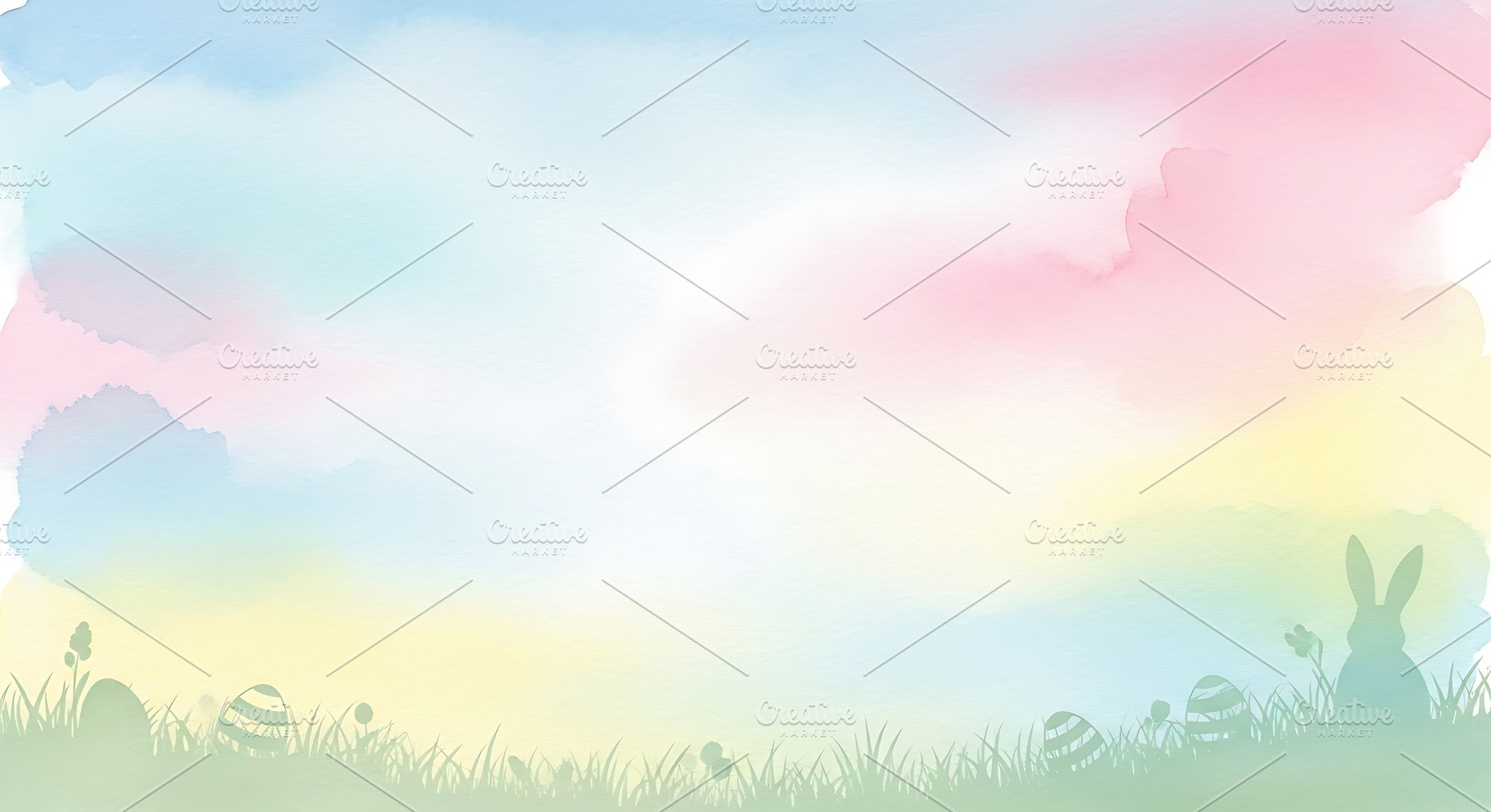Easter background with bunny silhoue, a Background Photo by Artonix
