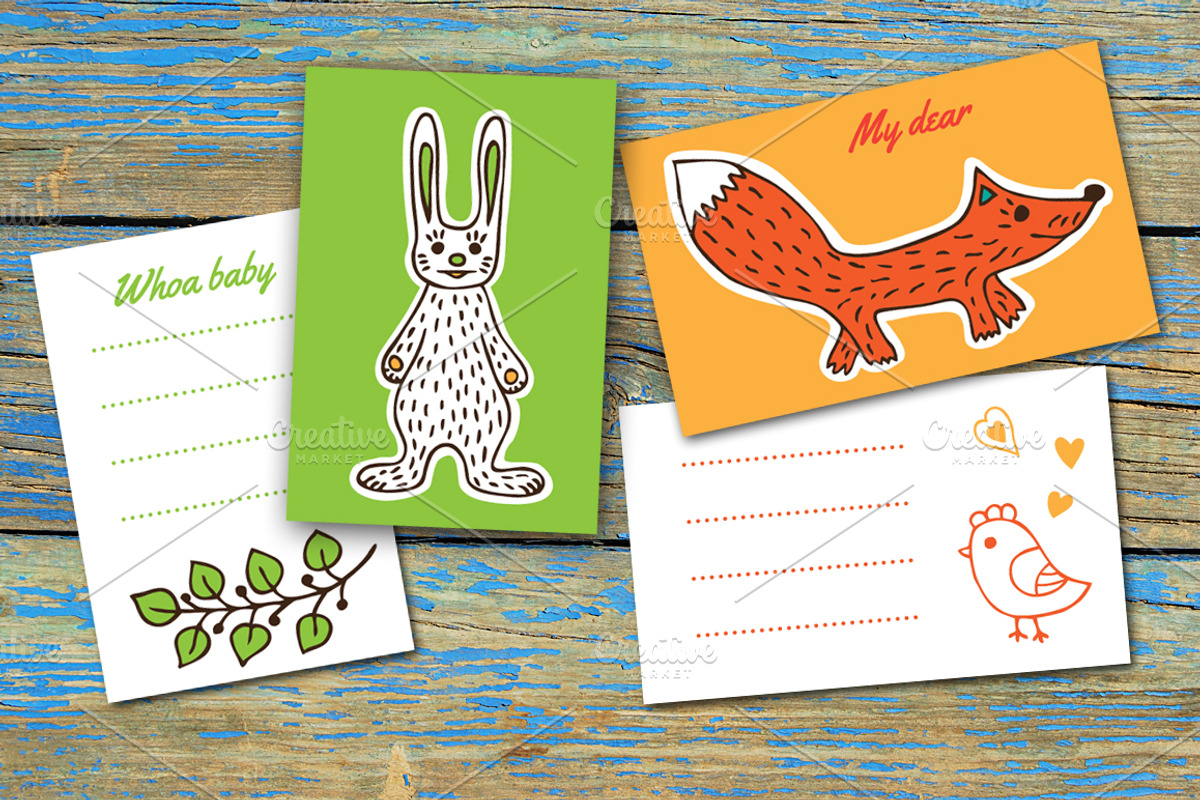 Forest animals hand-drawn, an Animal Illustration by EvgeniaV (Photo 3 of 4)
