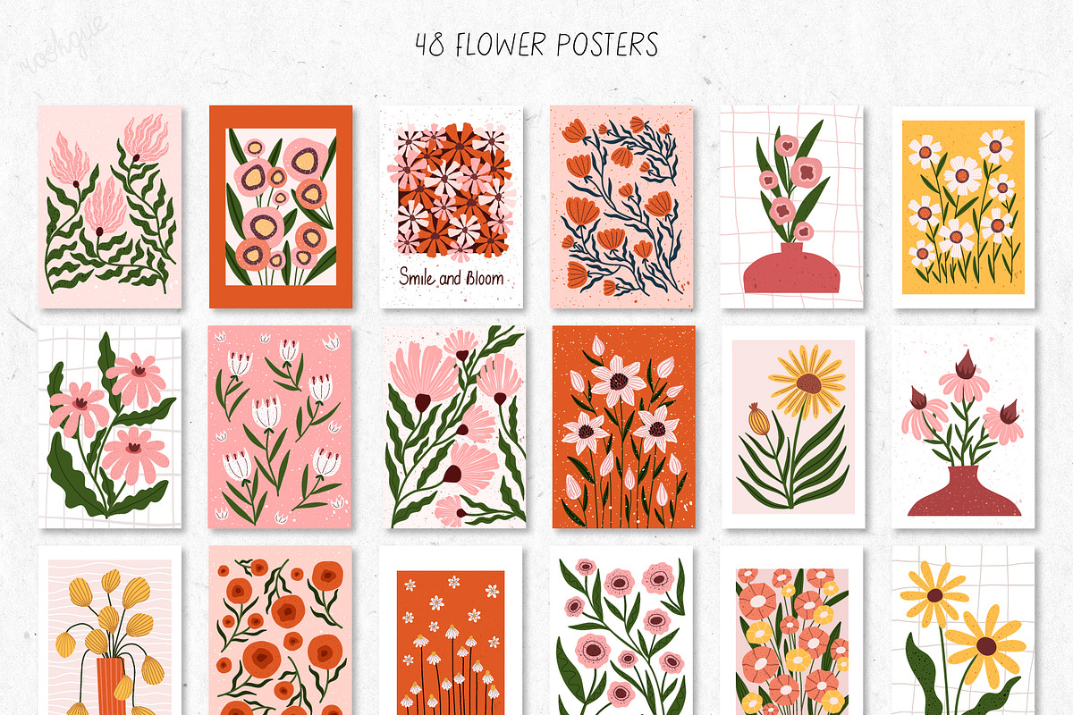 Modern Bloom | Floral Art Posters 2, an Object Graphic by roskque (Photo 6 of 9)