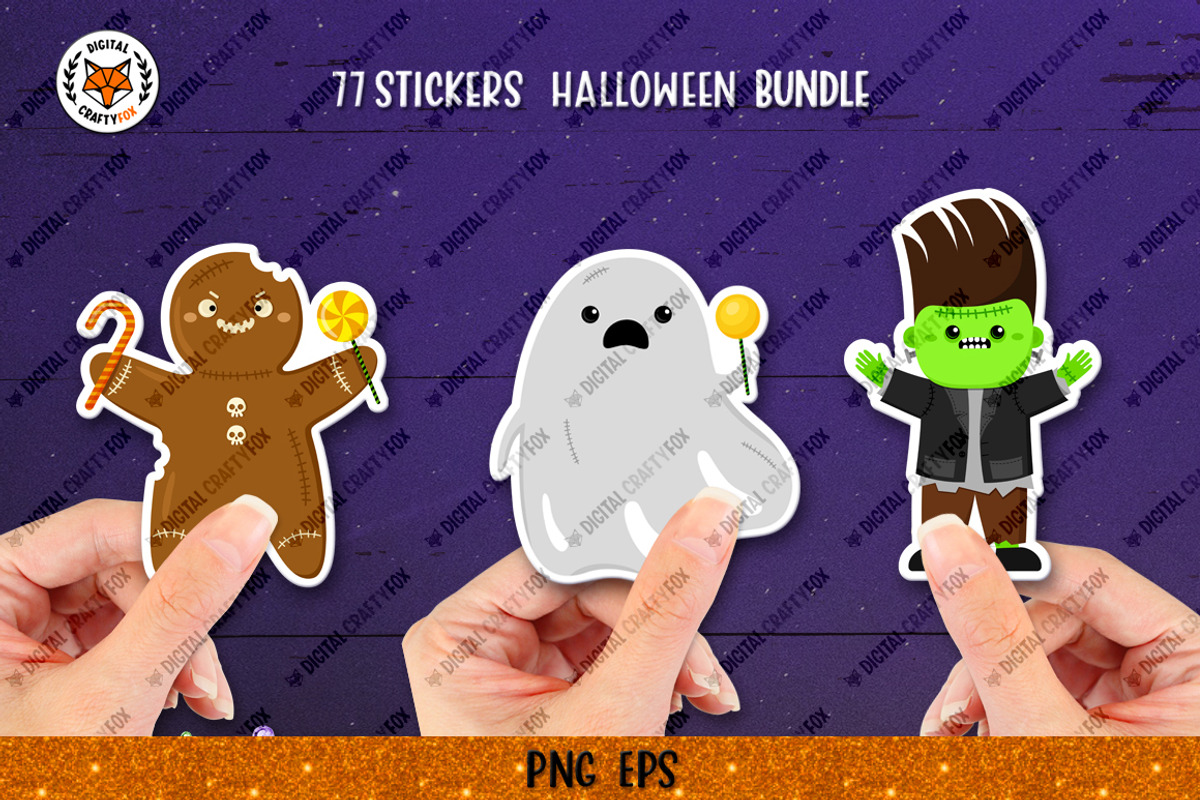 Halloween Stickers Bundle, an Illustration by Digital_Craftyfox (Photo 5 of 13)