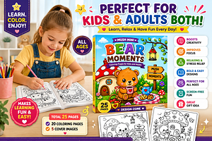 Mush Mini Bear Moments Coloring Book