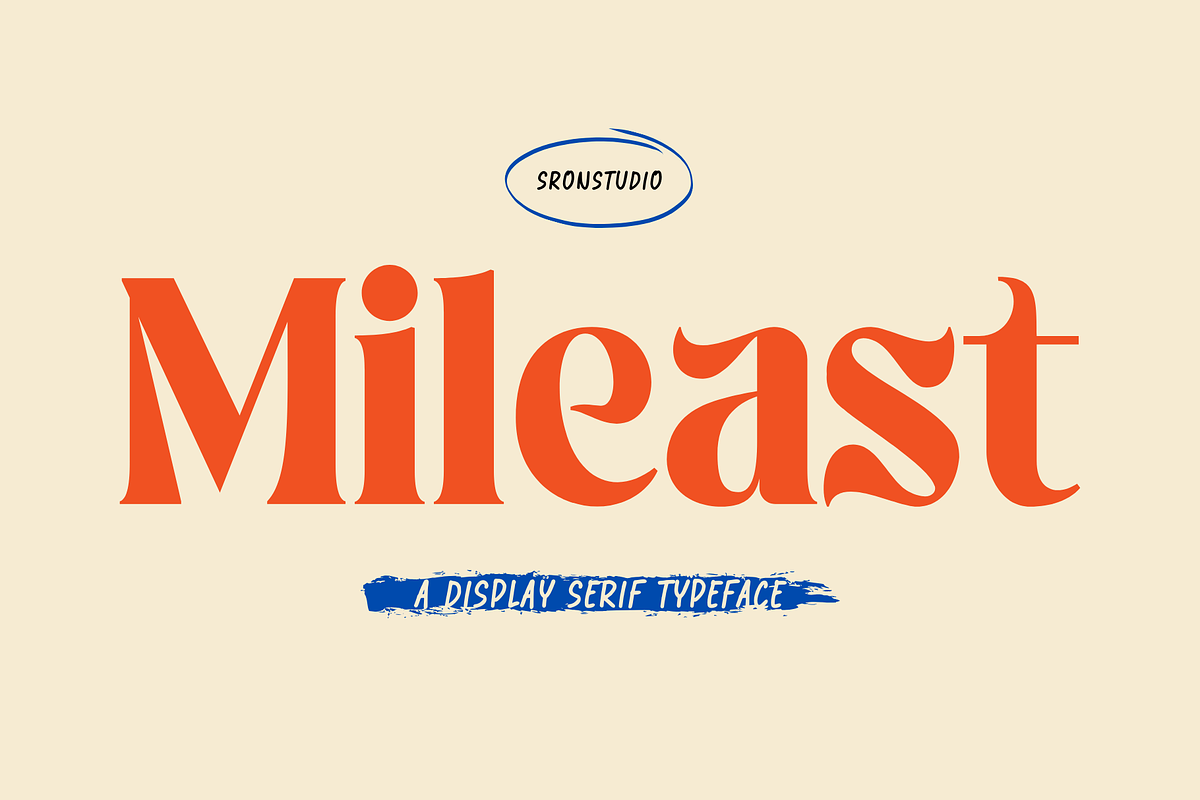 Mileast - Display Serif Font, a Serif Font by Sronstudio (Photo 1 of 15)