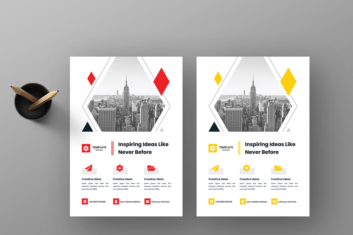 Minimal Clean Business Flyer Design, a Flyer Template by mijli (Photo 2 of 19)