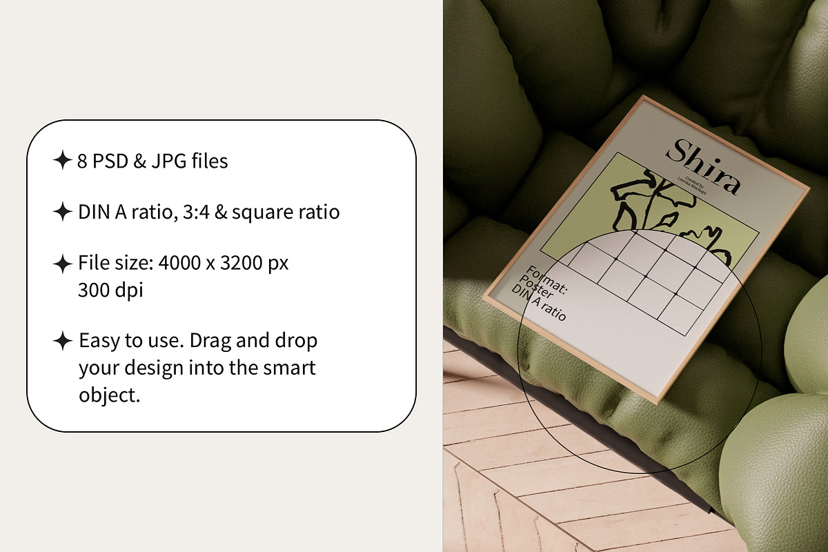 Art Mockup Set SHIRA, a Household Mockup by Bonumo (Photo 2 of 13)