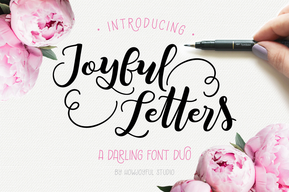 Joyful Letters font duo, a Script Font by HowJoyful  (Photo 13 of 13)