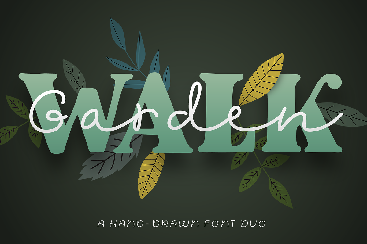 Garden Walk Font Duo, a Serif Font by Denise Chandler (Photo 1 of 7)