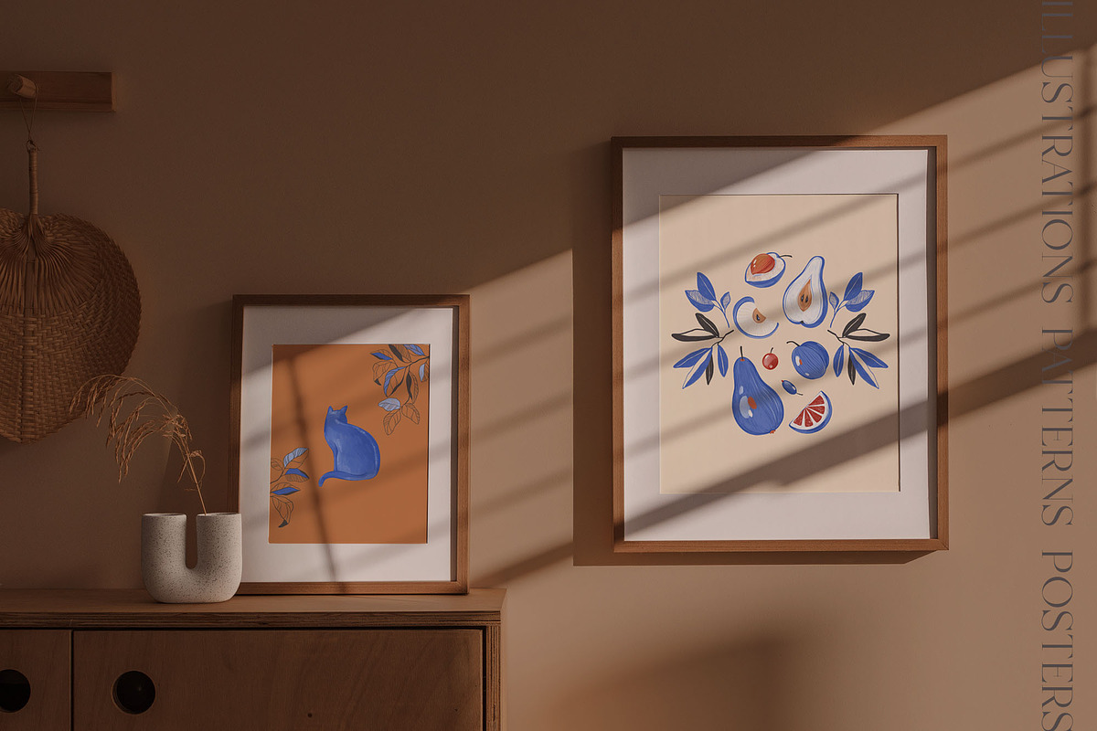 Cats & Fruits | Posters Collection, a Food Illustration by Anastezia Luneva (Photo 5 of 10)