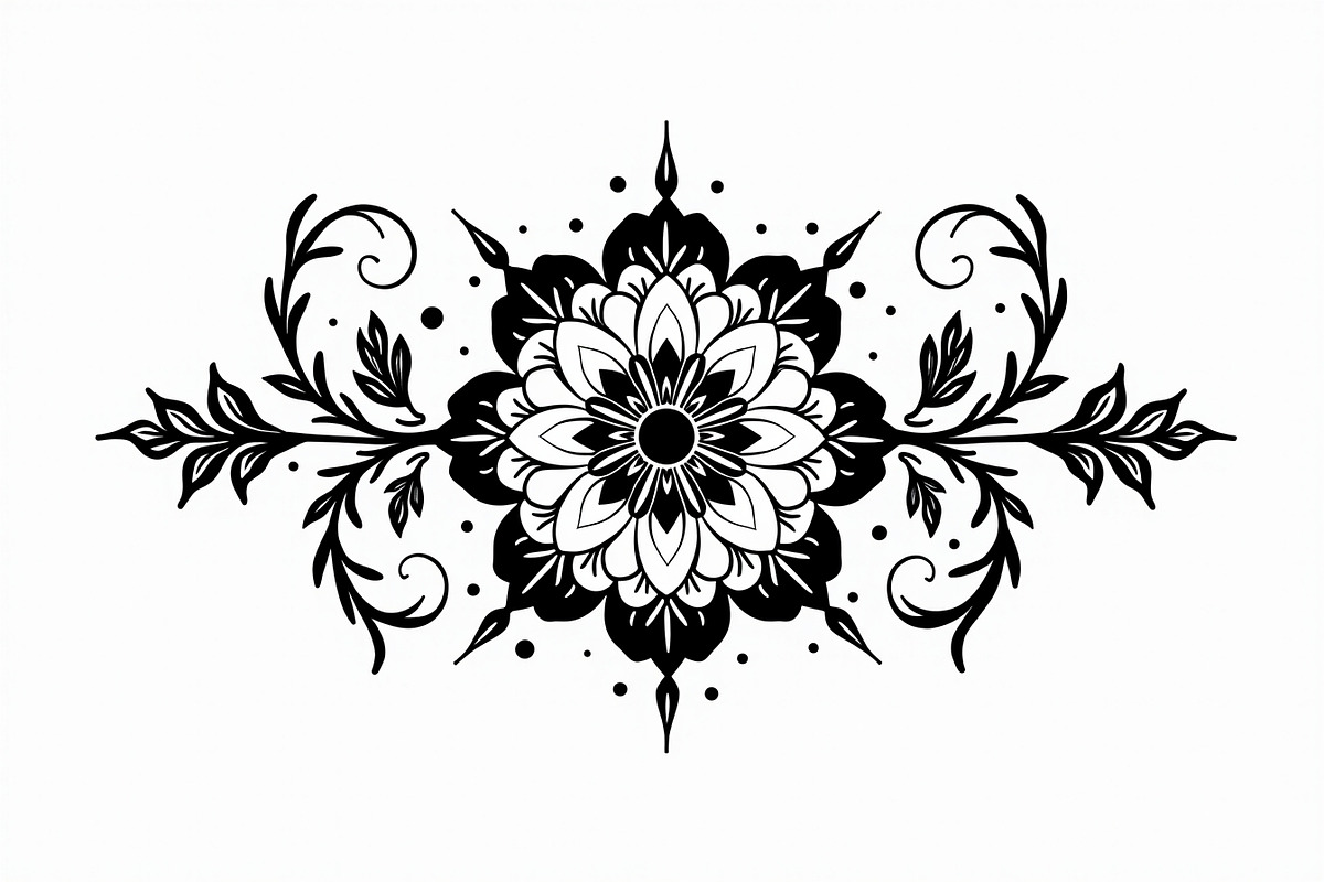 Elegant Floral Mandala Design, an Illustration by balal (Photo 9 of 9)