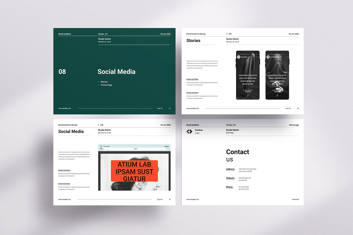 Brand Identity Guidelines Template, a Brochure Template by ArtisanaAura (Photo 14 of 14)