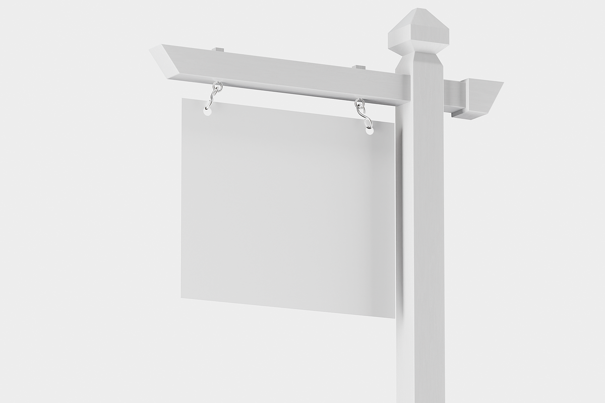 Real Estate Sign Mockup, an Advertising Mockup by Permadi Creative (Photo 2 of 5)