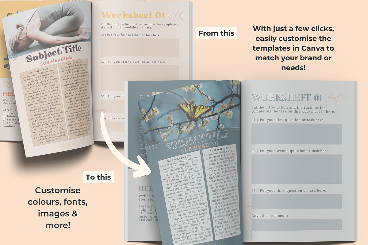 Workbook ebook Canva template Sunset, a Templates & Theme by Monarch 21 Design (Photo 7 of 8)