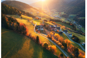 Aerial view of amazing green alpine, a Nature Photo by den-belitsky