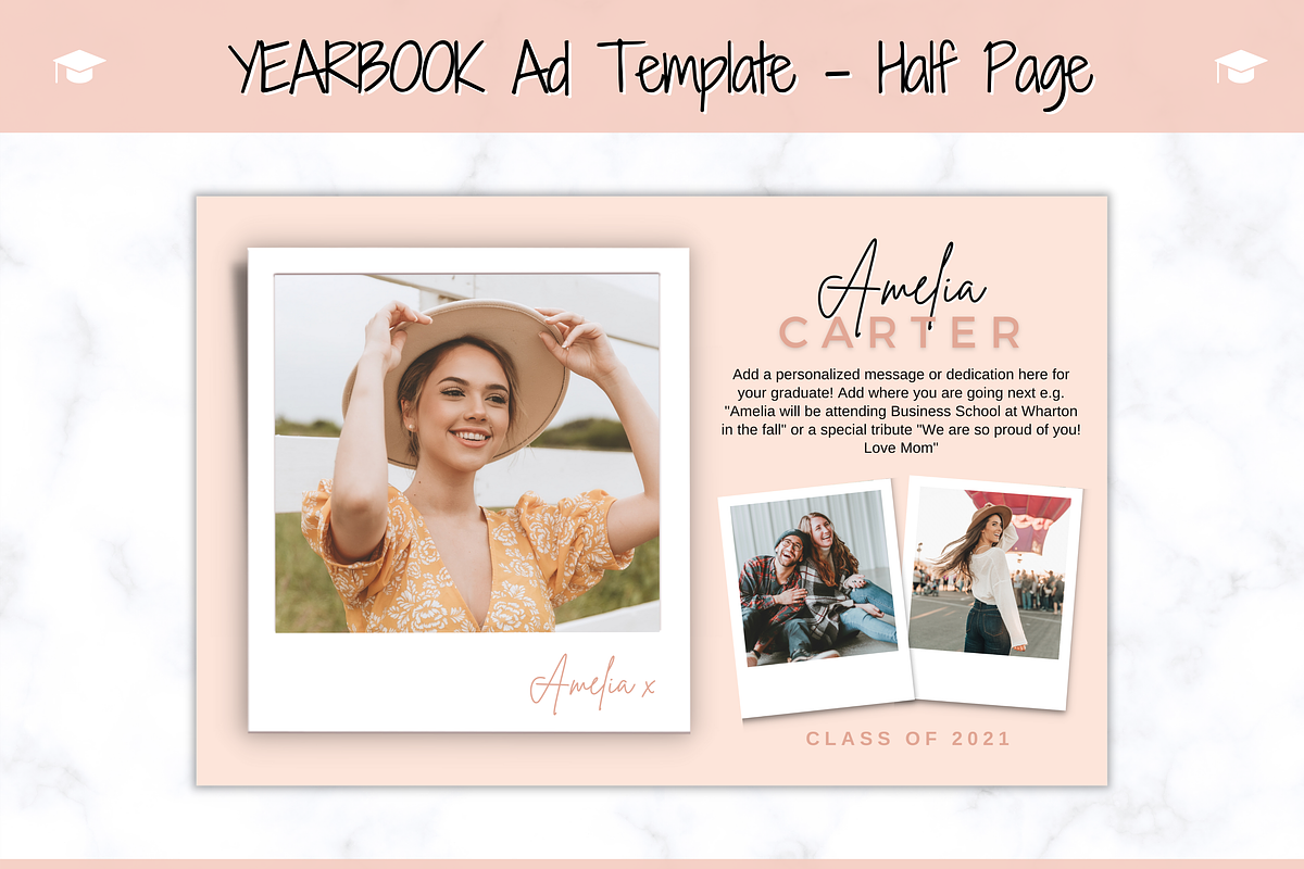 Half Page - Yearbook Ad Template, a Magazine Template by Templatables (Photo 1 of 7)