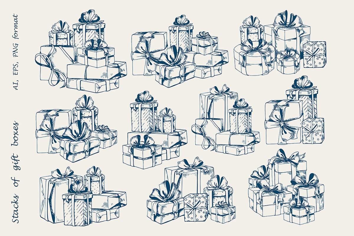 Stacks of Gift Boxes, an Object Graphic by Jeanna Draw (Photo 3 of 11)