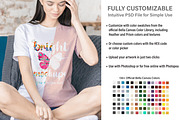 Bella Canvas 3001 T-shirt Mockup, a Print Template by BrightMockups (Thumbnail 2 of 3)