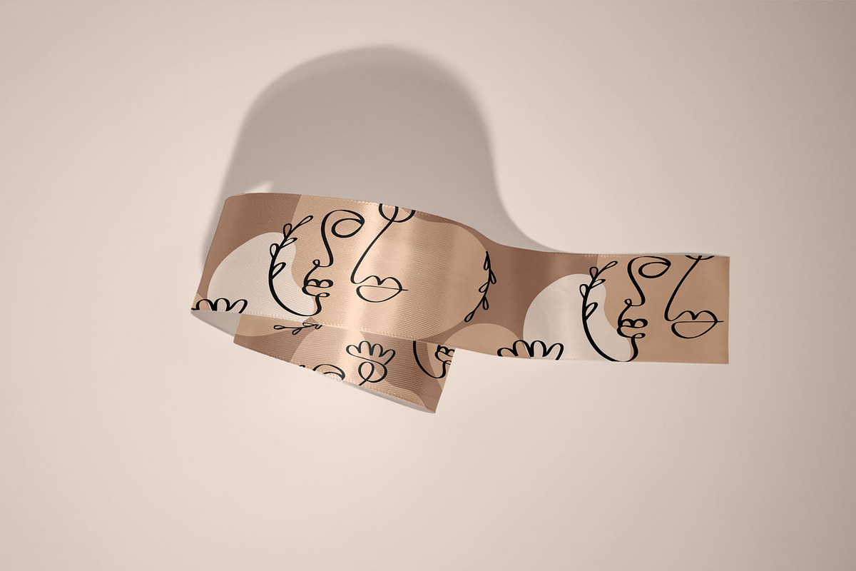 8 Mockups Textured Satin Ribbons, a Packaging Mockup by bazarova (Photo 6 of 12)