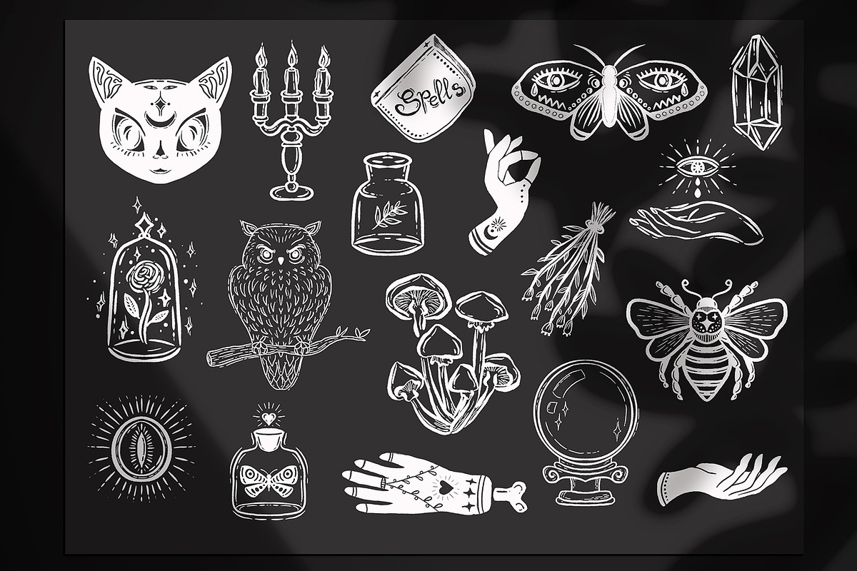 Witch Magic Procreate Stamp Brushes, a Brush Add-On by MakeMyPlaceDesign (Photo 2 of 2)