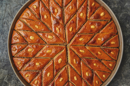 Oriental sweet baklava with nuts, a Food & Drink Photo by yanadjana
