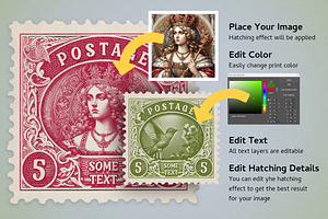 Editable Postage Stamp Templates