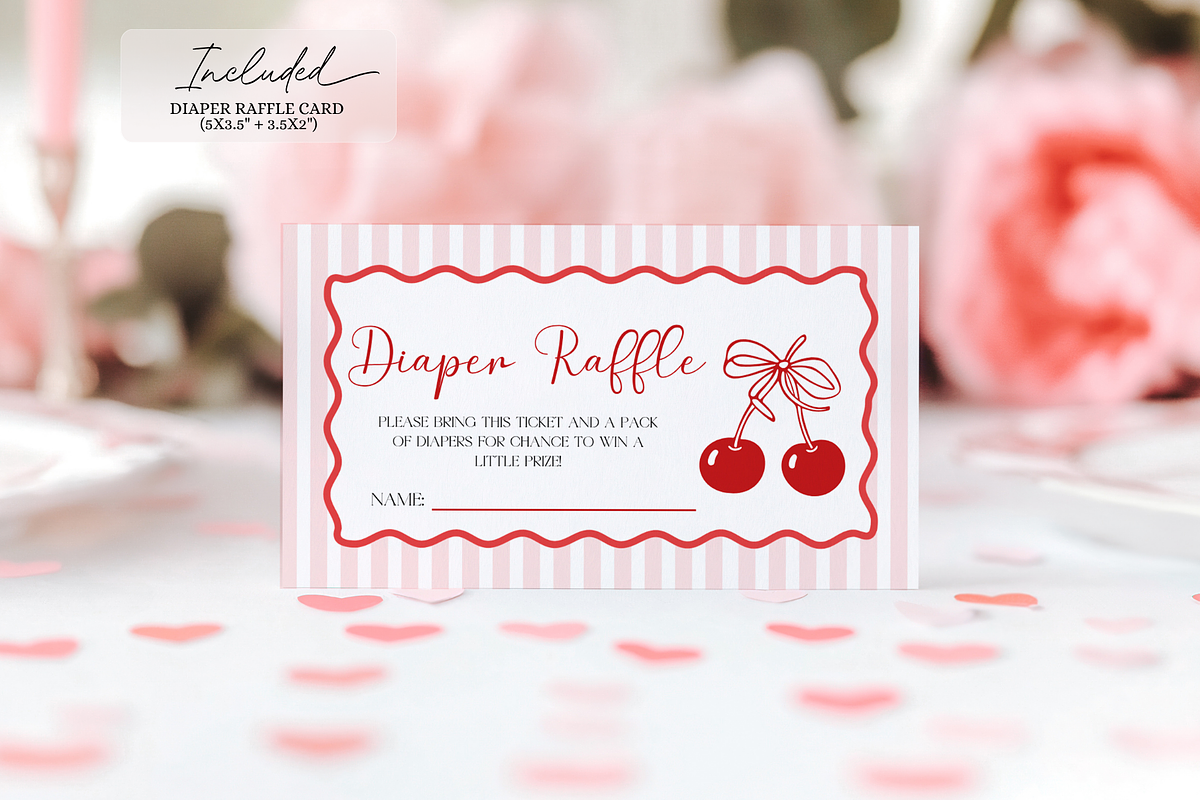 Cherry Baby Shower Invitation Bundle, an Invitation Template by VeliusCreativeStudio (Photo 4 of 7)