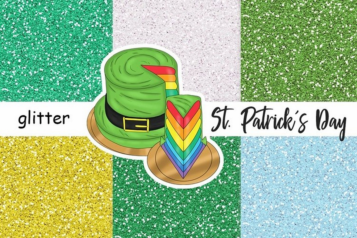 St. Patricks Day Glitter, a Texture Graphic by GlamArtZhanna (Photo 2 of 3)