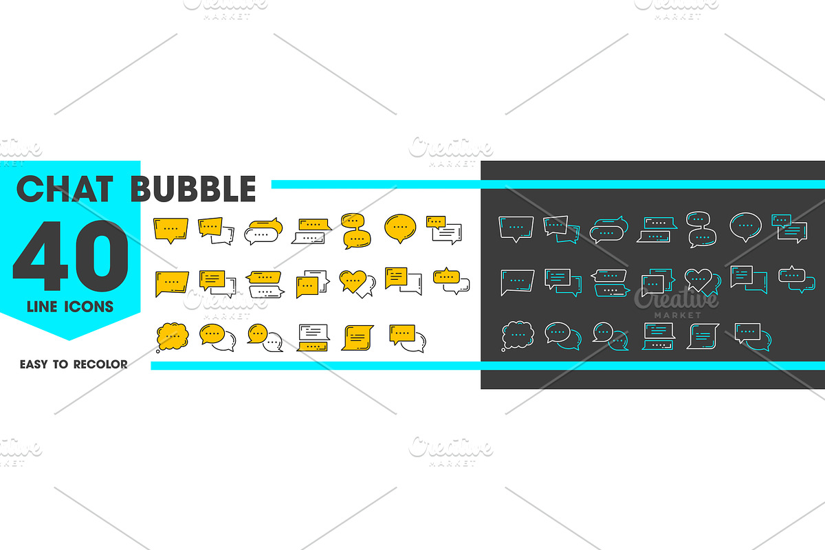 Dialogue balloon, chat and speech, an Illustration by Vector Tradition